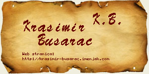 Krasimir Busarac vizit kartica